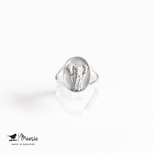 Ring Zegelring Olifant zilver Ring Zegelring Olifant zilver